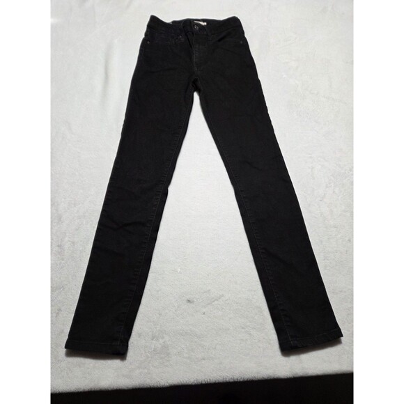 Levis 721 Jeans Women's Tag Size 26x30 Black Skinny High Rise Zip Pockets - Picture 1 of 12